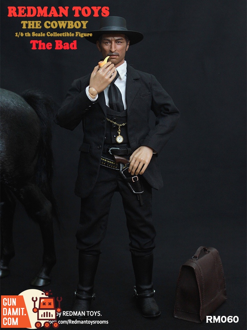 RM060 Bad Cowboy 1/6 figure smoking pipe with saddlebag accessory RM060 Bad Cowboy 1/6 figure smoking pipe with saddlebag accessory