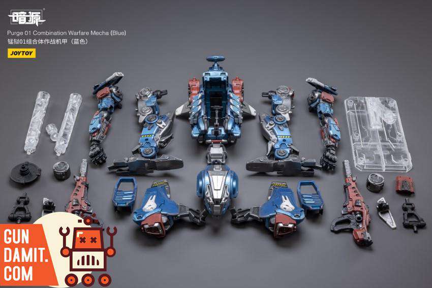 Purge 01 Blue disassembled parts and components flat layout Purge 01 Blue disassembled parts and components flat layout