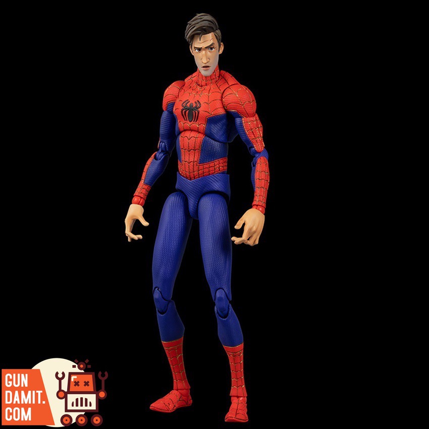 Sentinel Peter B. Parker Spider-Verse figure action web shooting pose Sentinel Peter B. Parker Spider-Verse figure action web shooting pose