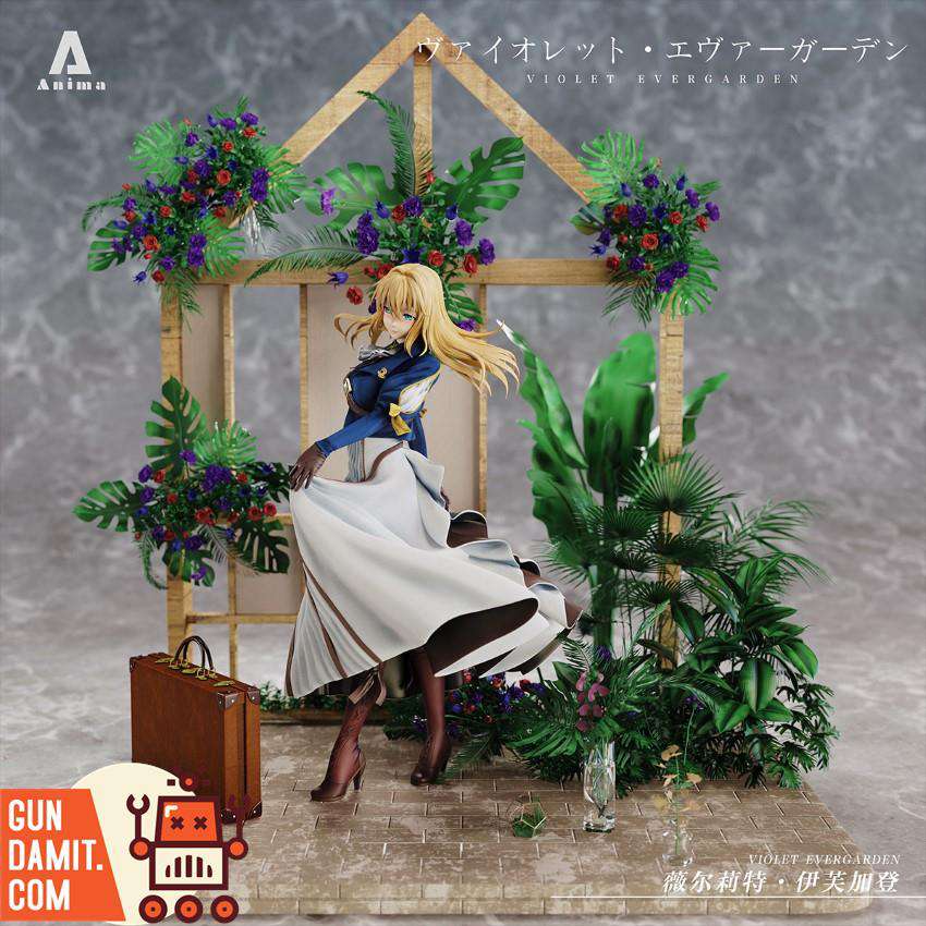 Anima Studio Violet Evergarden Deluxe with floral garden diorama and suitcase Anima Studio Violet Evergarden Deluxe with floral garden diorama and suitcase