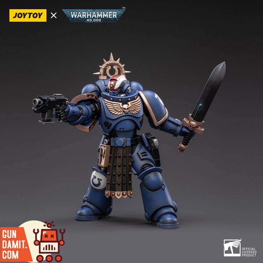 JoyToy 1/18 Warhammer 40K Ultramarines Primaris Lieutenant Amulius with power sword and bolt pistol JoyToy 1/18 Warhammer 40K Ultramarines Primaris Lieutenant Amulius with power sword and bolt pistol