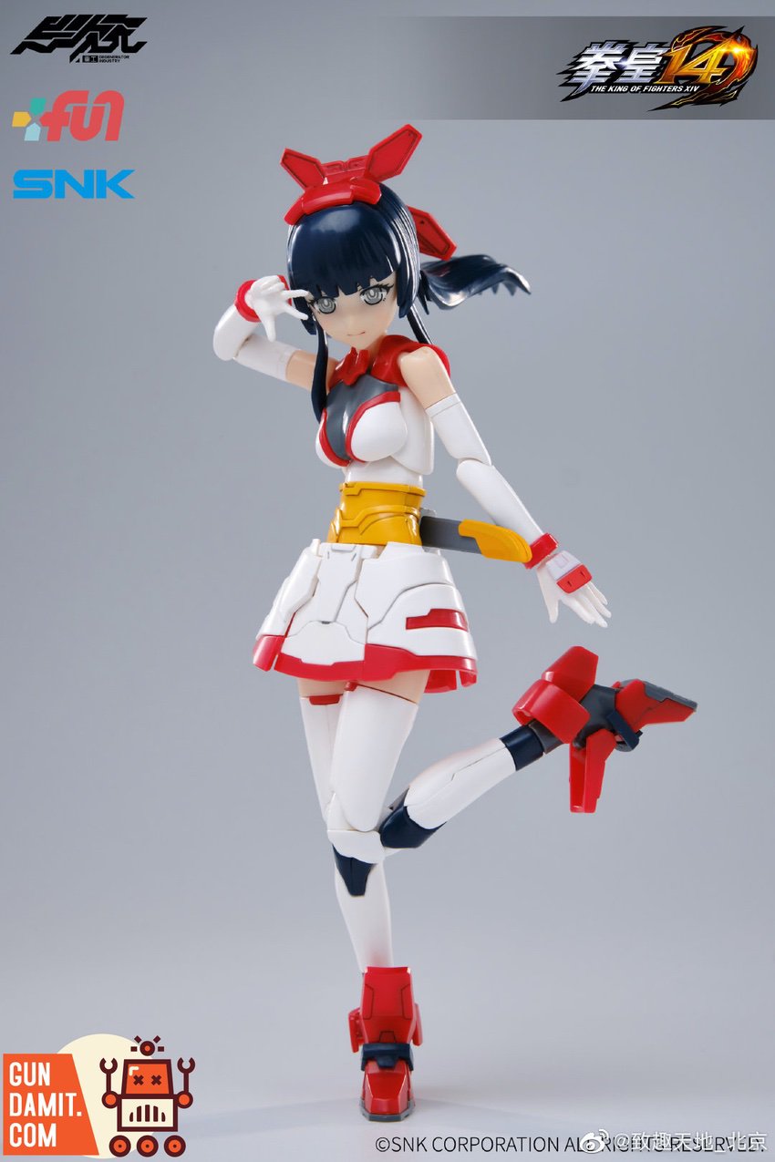 KOF XIV Nakoruru mecha girl kit SNK licensed with yellow obi sash detail KOF XIV Nakoruru mecha girl kit SNK licensed with yellow obi sash detail