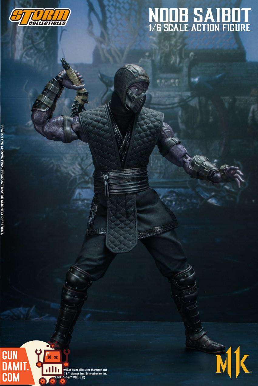 Storm Collectibles 1/6 Noob Saibot knee armor and boot close-up Storm Collectibles 1/6 Noob Saibot knee armor and boot close-up