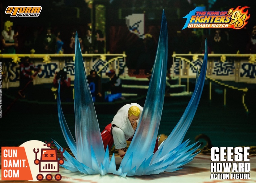 Storm Toys Geese Howard using Reppuken energy wave attack with blue translucent effect part Storm Toys Geese Howard using Reppuken energy wave attack with blue translucent effect part