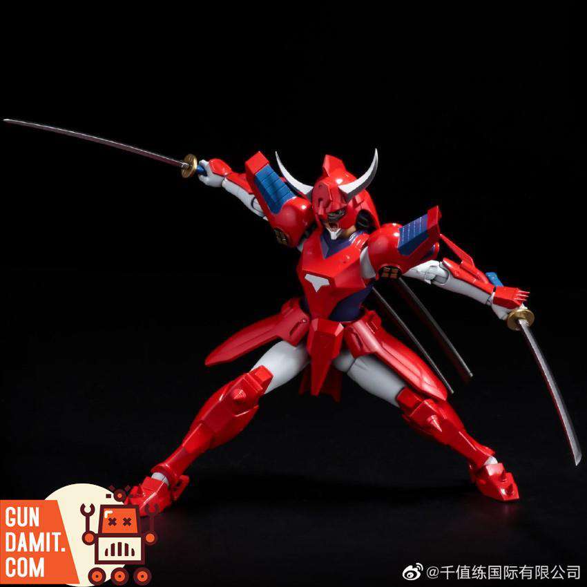 Sentinel Chodankado Ryo of Wildfire sub-armor form rear combat stance with katana Sentinel Chodankado Ryo of Wildfire sub-armor form rear combat stance with katana