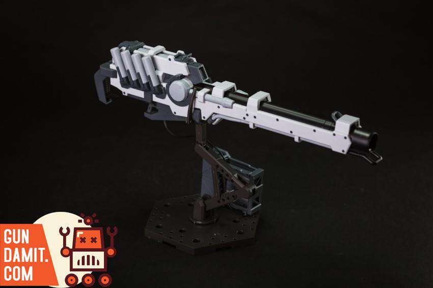 Effects Wings 1/144 Hyper Mega Bazooka Launcher front view on display stand Effects Wings 1/144 Hyper Mega Bazooka Launcher front view on display stand