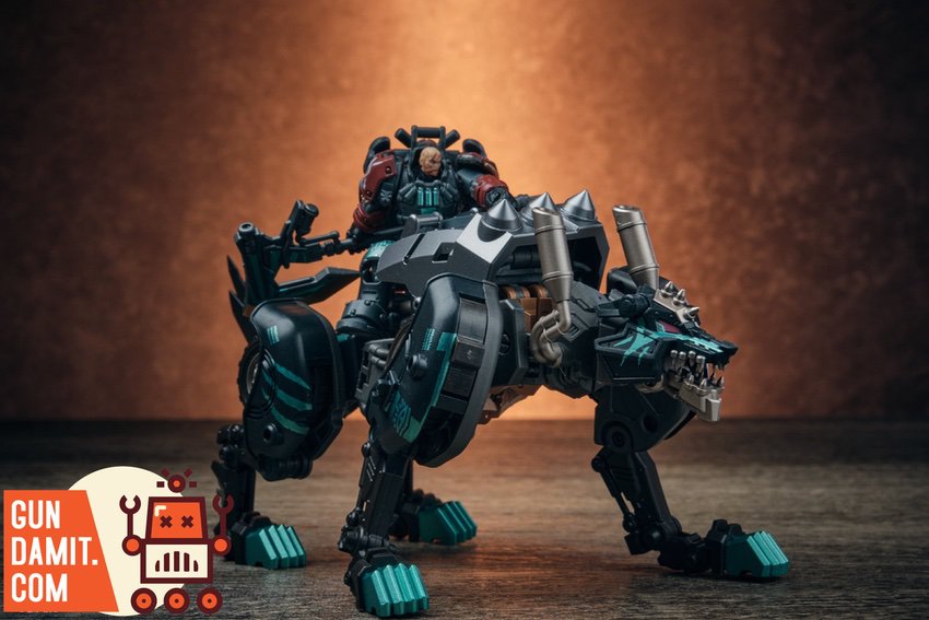 Toys Alliance ARC-14 Ursus Guard in dark teal mech wolf beast mode with rider and heavy weapons Toys Alliance ARC-14 Ursus Guard in dark teal mech wolf beast mode with rider and heavy weapons