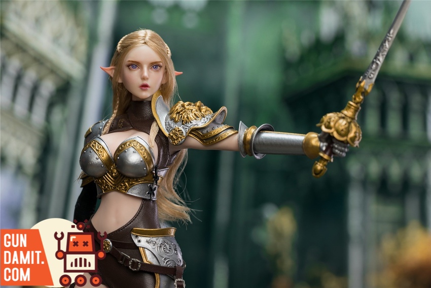 LongSan 1/6 Tina elf warrior pointing sword forward in ornate armor LongSan 1/6 Tina elf warrior pointing sword forward in ornate armor