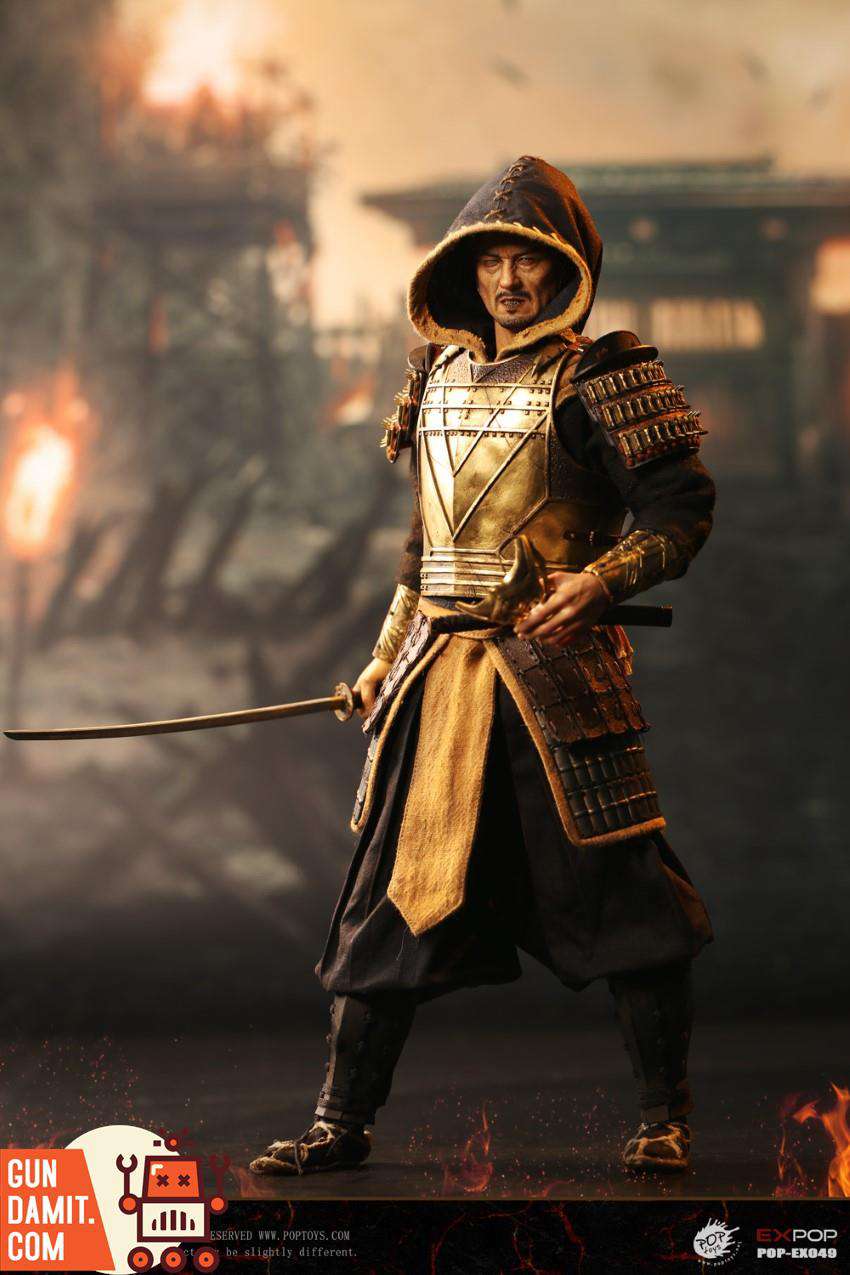 POPTOYS 1/6 EX049 Scorpion full figure standing with katana in burning battlefield POPTOYS 1/6 EX049 Scorpion full figure standing with katana in burning battlefield