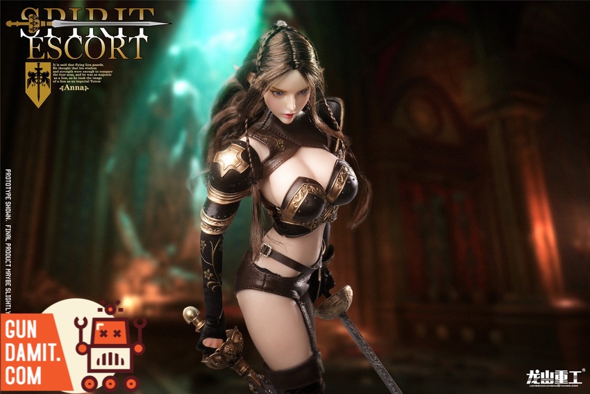LongSan 1/6 Anna dark elf walking with sword in ornate dark armor LongSan 1/6 Anna dark elf walking with sword in ornate dark armor
