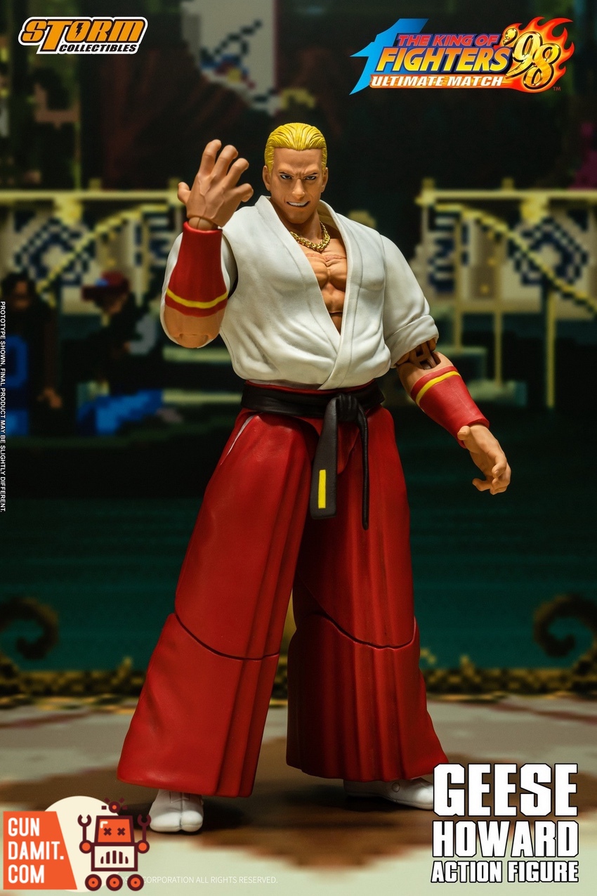 Storm Collectibles 1/12 Geese Howard full standing pose with open palm stance and gold necklace Storm Collectibles 1/12 Geese Howard full standing pose with open palm stance and gold necklace