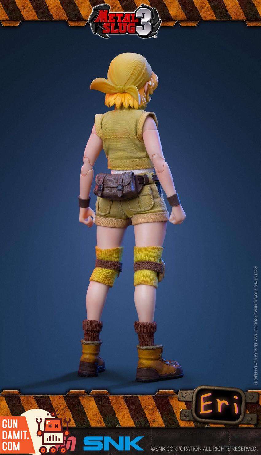Tunshi Studio 1/12 Metal Slug 3 Eri Kasamoto figure rear view with backpack Tunshi Studio 1/12 Metal Slug 3 Eri Kasamoto figure rear view with backpack