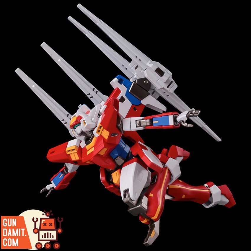 Sentinel Riobot R-3 Powered full body front view in red and white colors Sentinel Riobot R-3 Powered full body front view in red and white colors