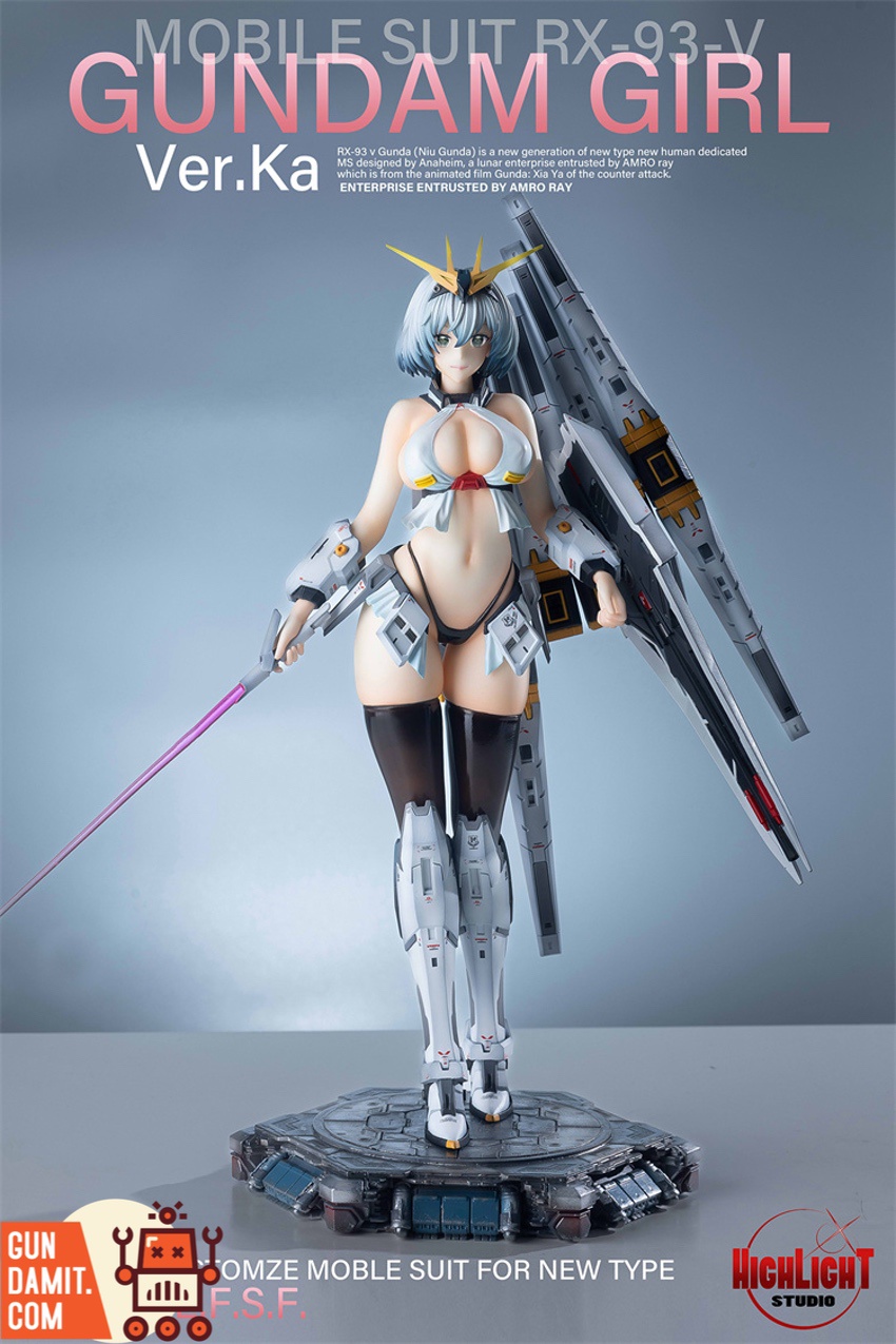 High Light Studio Gundam Girl RX-93-v Ver.Ka full figure on mechanical base High Light Studio Gundam Girl RX-93-v Ver.Ka full figure on mechanical base