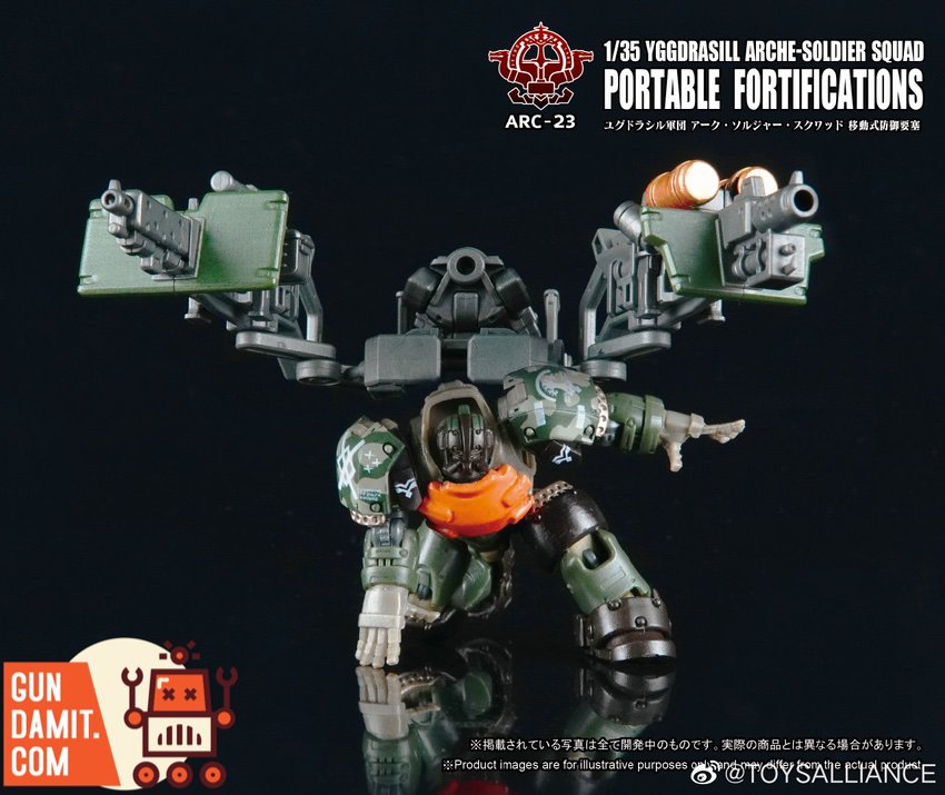 Toys Alliance 1/35 ARC-23 Yggdrasill mecha deployed twin turret configuration Toys Alliance 1/35 ARC-23 Yggdrasill mecha deployed twin turret configuration