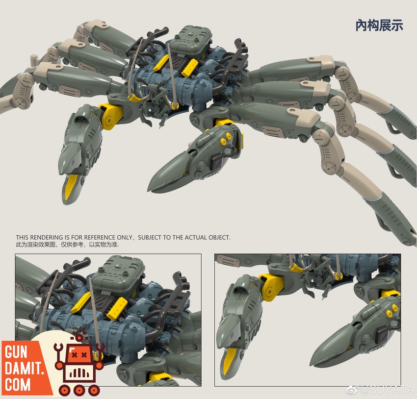 Suyata MM004 Mechanical King Crab model kit detail shot Suyata MM004 Mechanical King Crab model kit detail shot