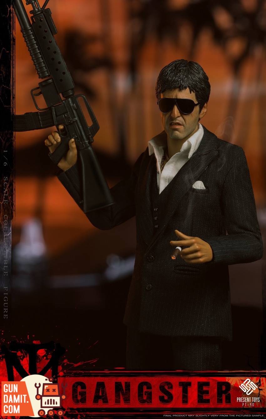Present Toys PT-SP46 Gangster side profile in black suit Present Toys PT-SP46 Gangster side profile in black suit