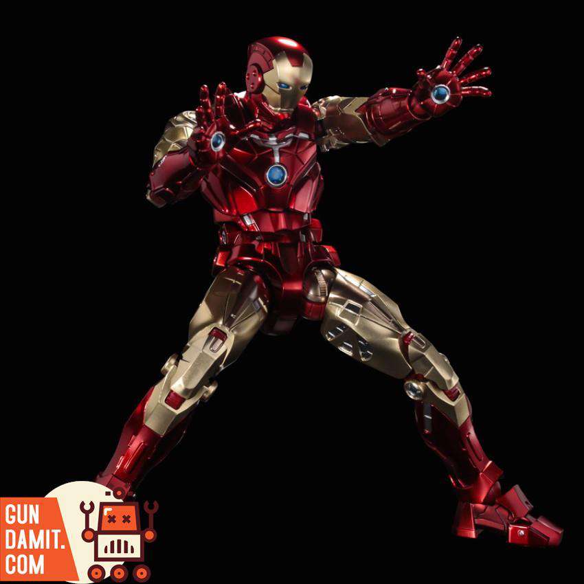 Sentinel Fighting Armor Iron Man wide stance dual repulsor blast pose Sentinel Fighting Armor Iron Man wide stance dual repulsor blast pose
