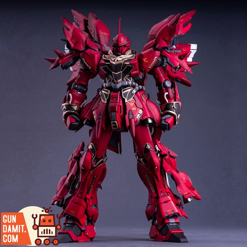 SH Studio PG Sinanju upgrade kit full body standing pose with gold and red finish SH Studio PG Sinanju upgrade kit full body standing pose with gold and red finish