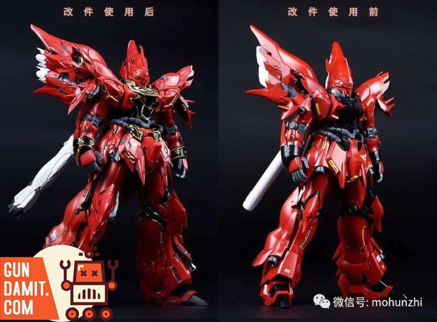 Takumi Studio UC-01 Sinanju detail on head crest and mono-eye Takumi Studio UC-01 Sinanju detail on head crest and mono-eye
