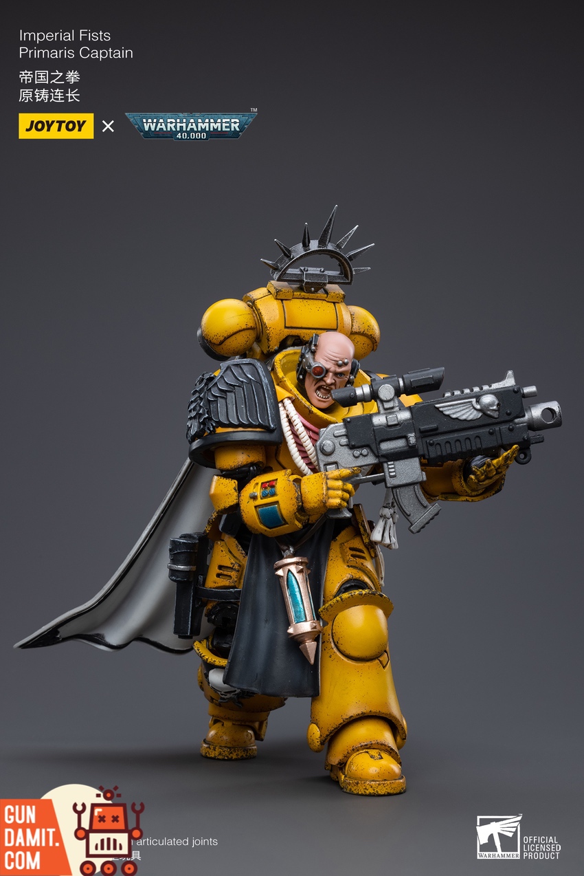 JoyToy 1/18 Imperial Fists Primaris Captain in yellow armor with power sword JoyToy 1/18 Imperial Fists Primaris Captain in yellow armor with power sword