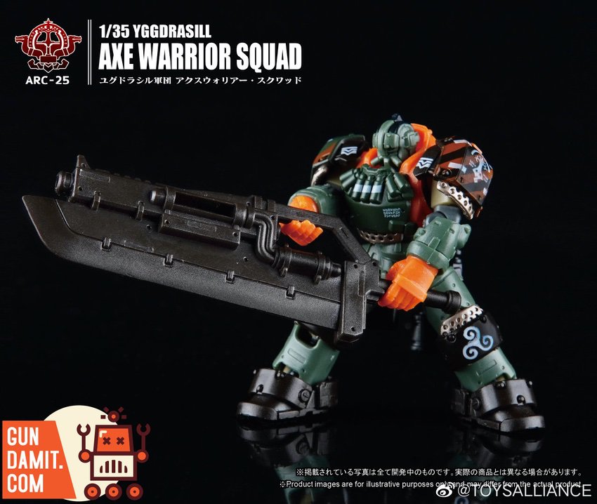 Axe Warrior Squad rear view showing backpack and armor details Axe Warrior Squad rear view showing backpack and armor details