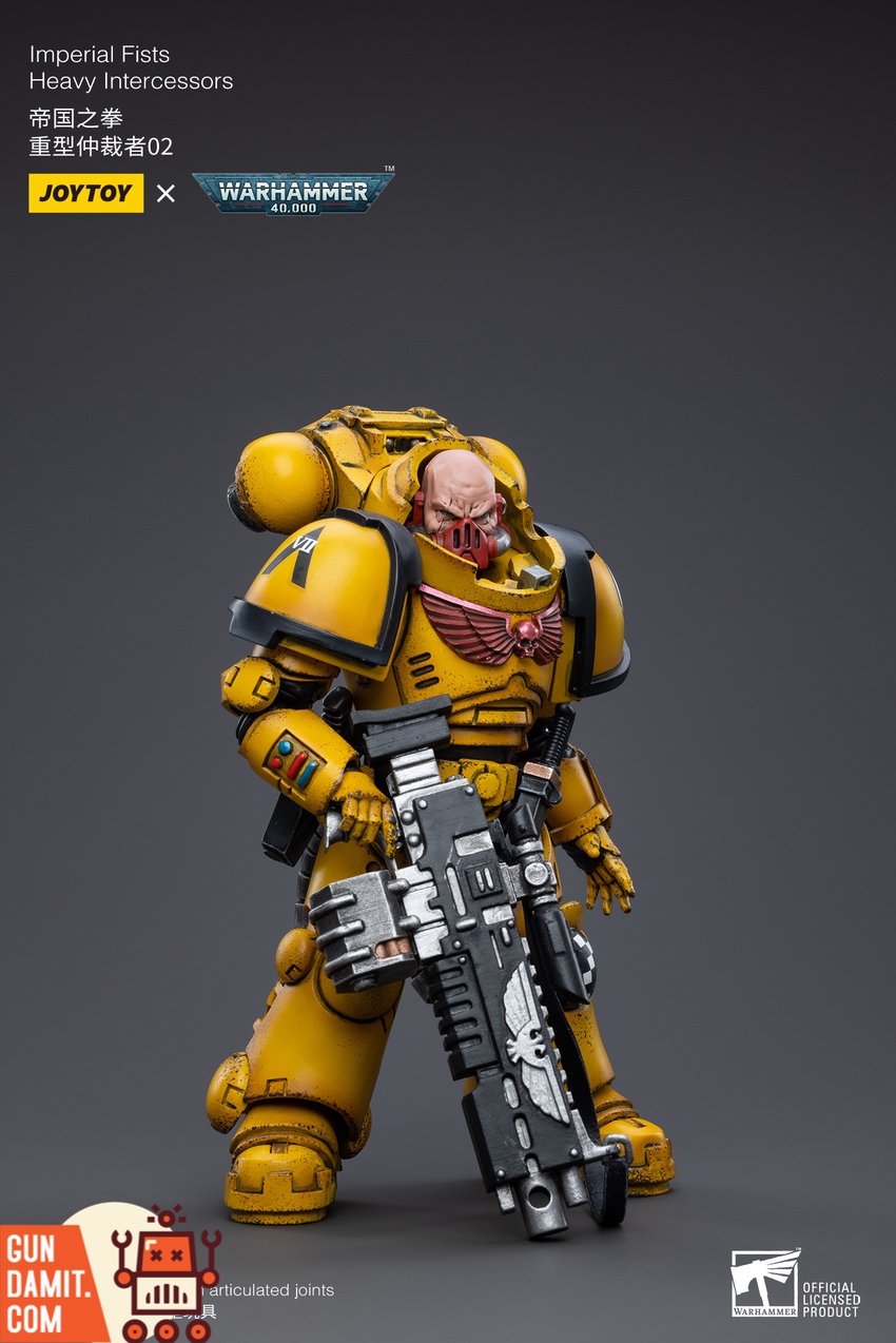 JoyToy JT3440 1/18 Imperial Fists Heavy Intercessors 02 in yellow armor with heavy bolt rifle JoyToy JT3440 1/18 Imperial Fists Heavy Intercessors 02 in yellow armor with heavy bolt rifle