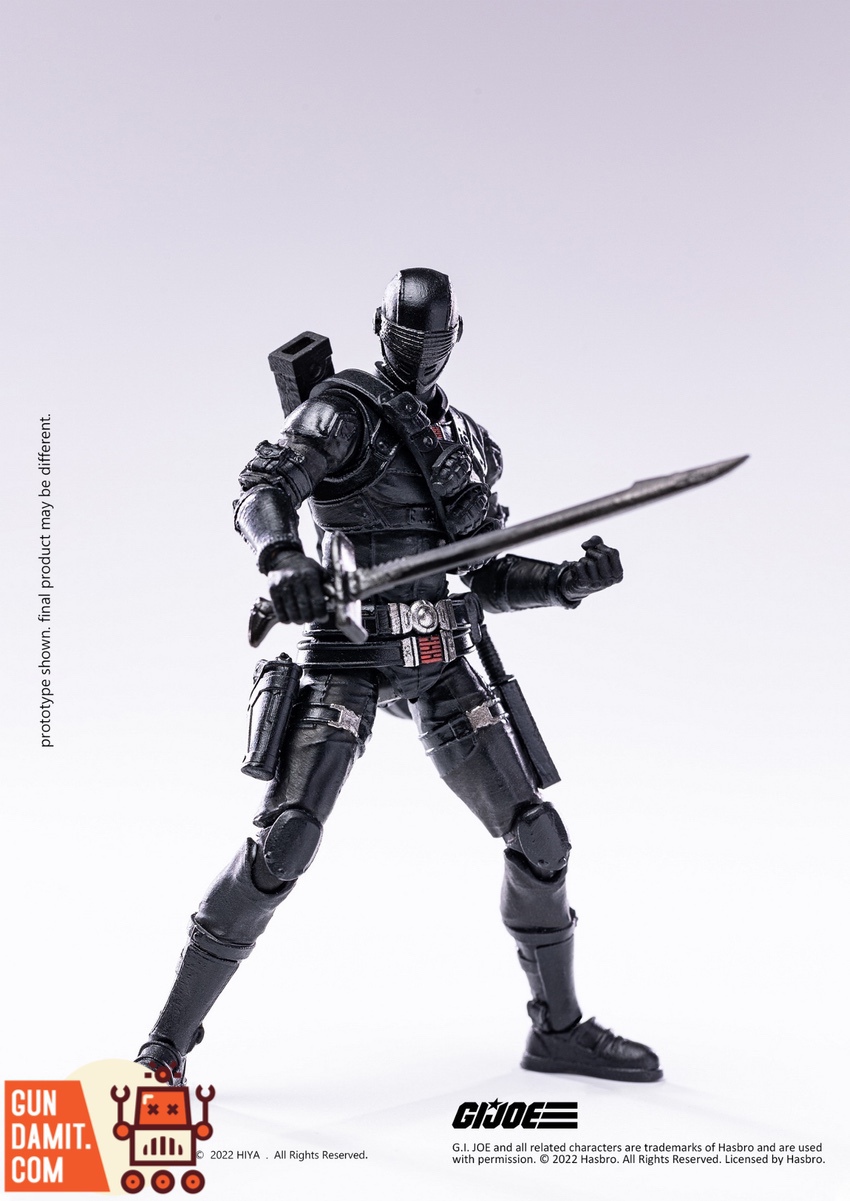 Hiya Toys G.I. Joe Snake Eyes dual sword action pose Hiya Toys G.I. Joe Snake Eyes dual sword action pose