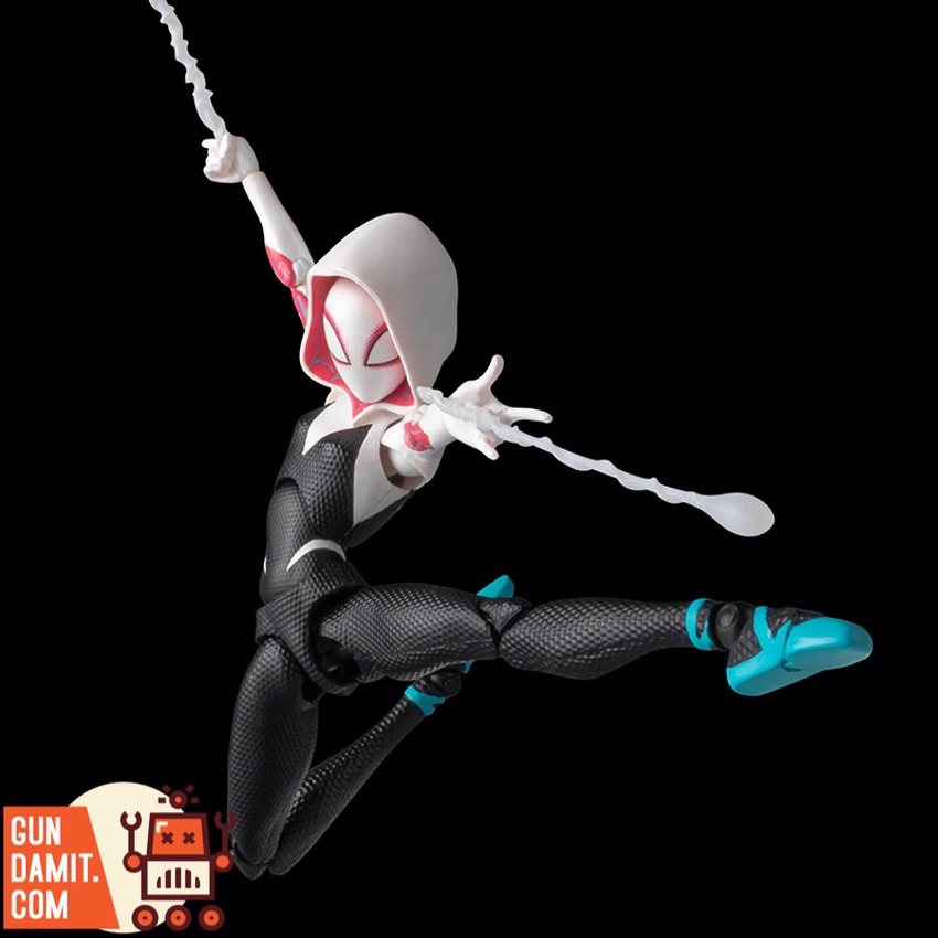 Sentinel Spider-Gwen web-swinging dynamic action pose Sentinel Spider-Gwen web-swinging dynamic action pose