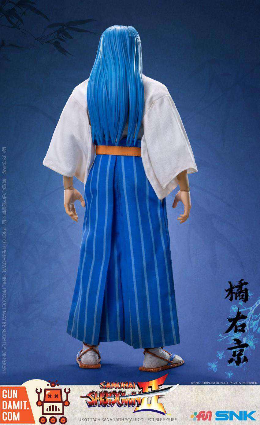 Ukyo Tachibana 1/6 figure side profile in traditional samurai stance Ukyo Tachibana 1/6 figure side profile in traditional samurai stance