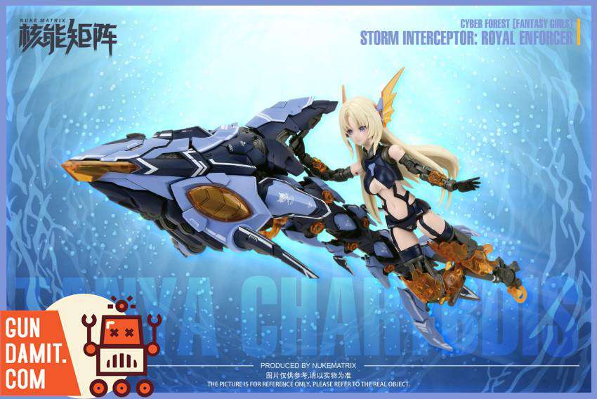 Nuke Matrix Cyber Forest Mermaid separated from armor riding mecha fish vehicle mode Nuke Matrix Cyber Forest Mermaid separated from armor riding mecha fish vehicle mode