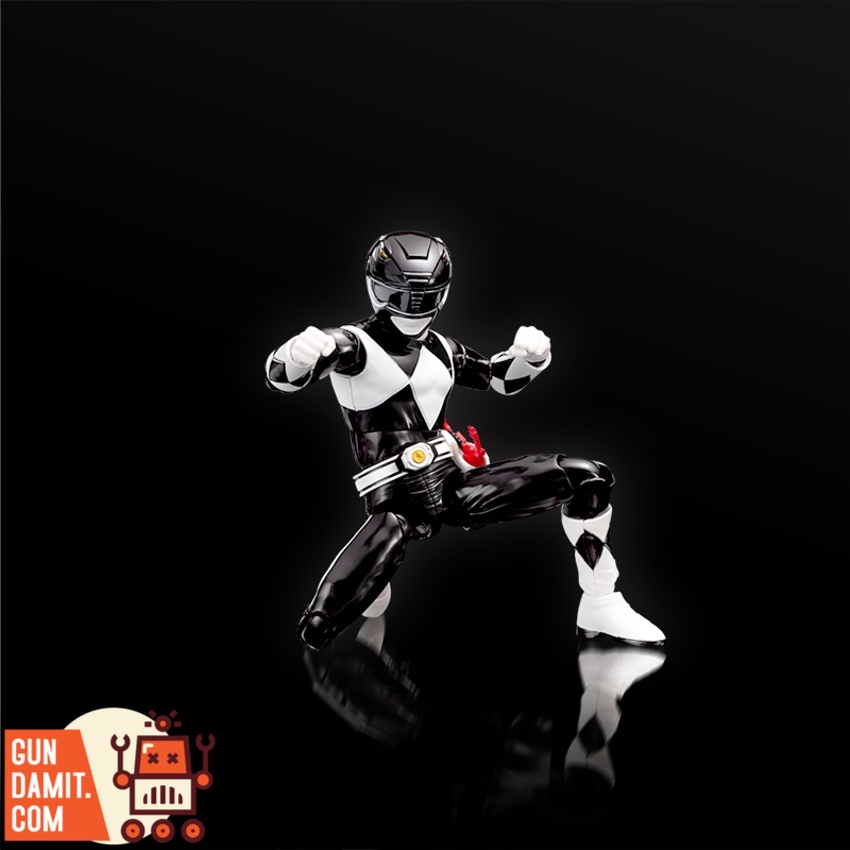 Flame Toys Power Rangers Black Ranger side profile action pose Flame Toys Power Rangers Black Ranger side profile action pose