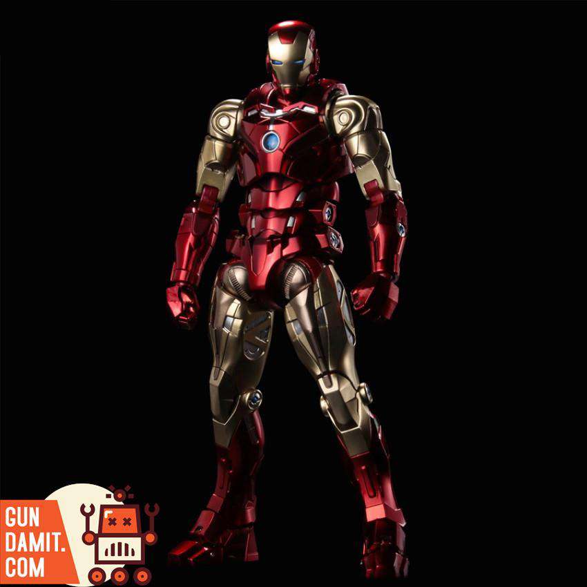 Sentinel Fighting Armor Iron Man front standing pose with glowing arc reactor Sentinel Fighting Armor Iron Man front standing pose with glowing arc reactor