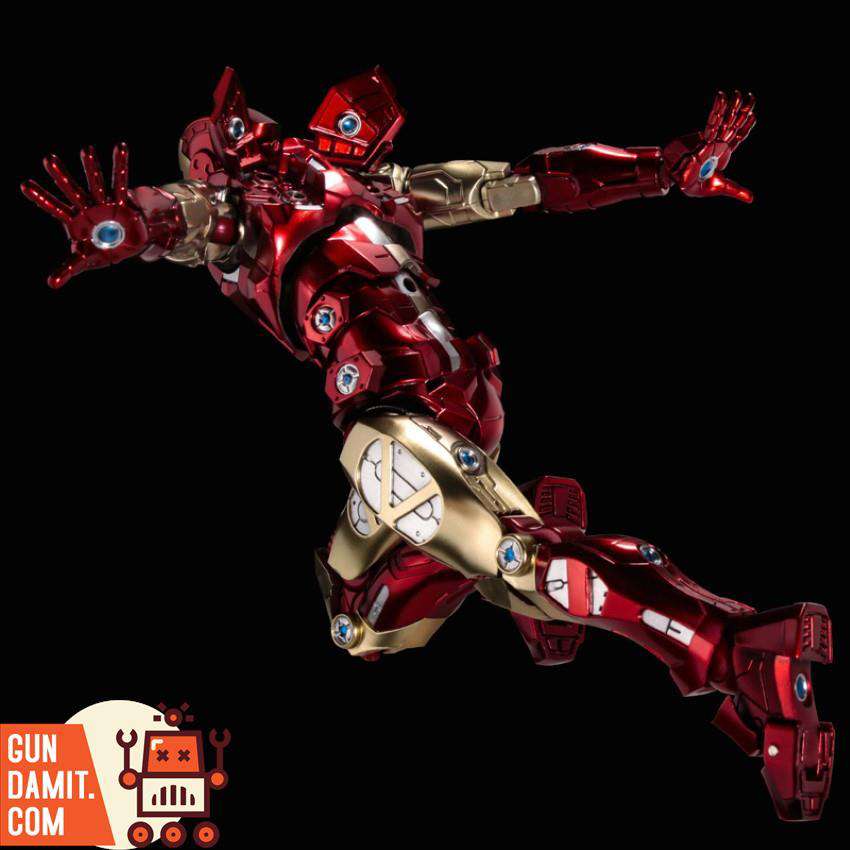 Sentinel Fighting Armor Iron Man flying leap pose with repulsor hands Sentinel Fighting Armor Iron Man flying leap pose with repulsor hands