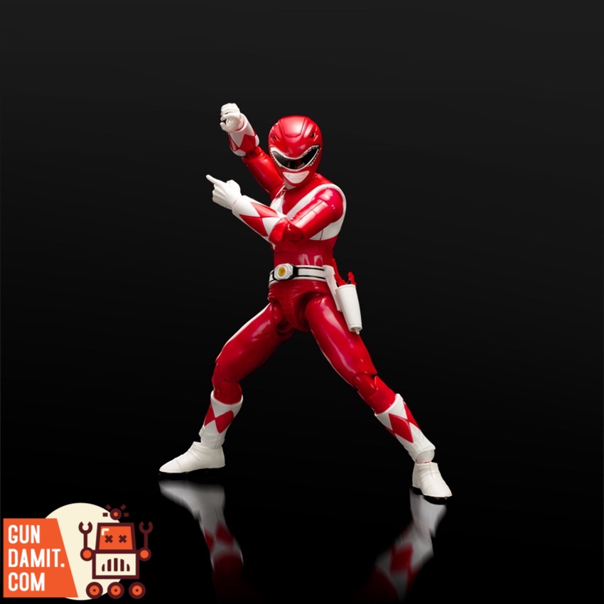 Red Ranger model kit close-up helmet with T-Rex visor detail Red Ranger model kit close-up helmet with T-Rex visor detail