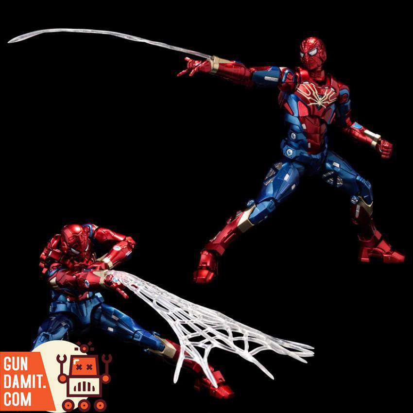 Sentinel Fighting Armor Iron Spider dual figure display with katana and web accessories Sentinel Fighting Armor Iron Spider dual figure display with katana and web accessories