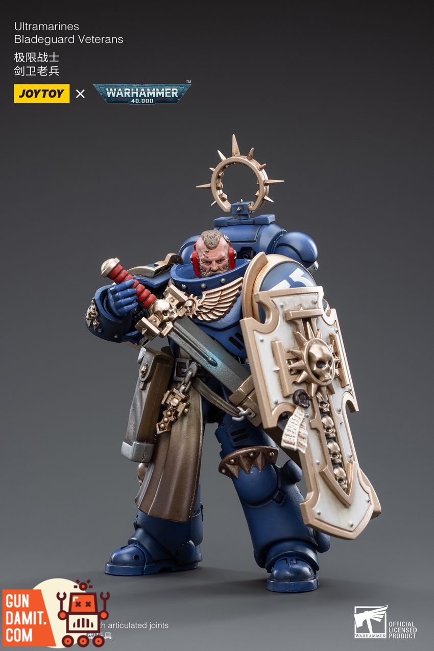 Ultramarines Bladeguard Veterans rear armor detail and cape Ultramarines Bladeguard Veterans rear armor detail and cape