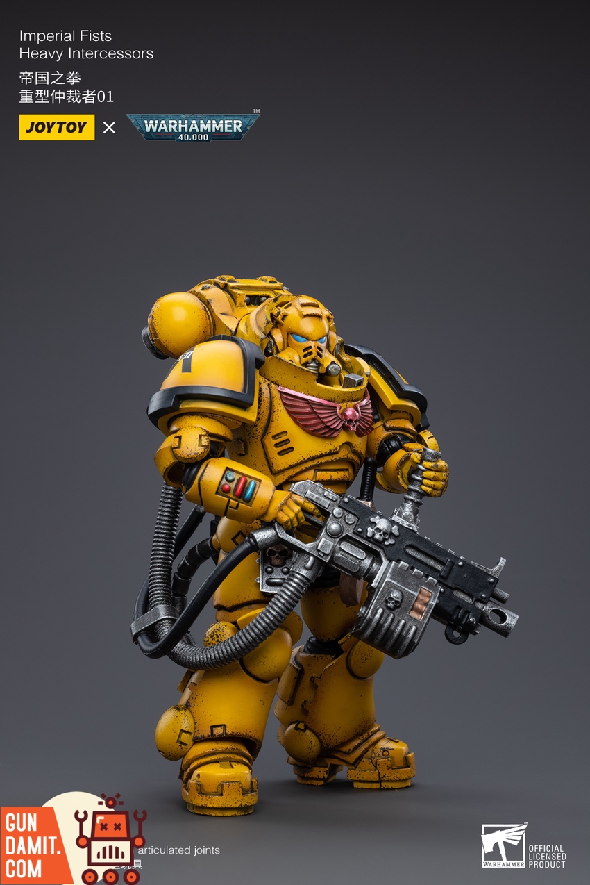 JoyToy 1/18 Imperial Fists Heavy Intercessors 01 in yellow armor with heavy bolt rifle JoyToy 1/18 Imperial Fists Heavy Intercessors 01 in yellow armor with heavy bolt rifle