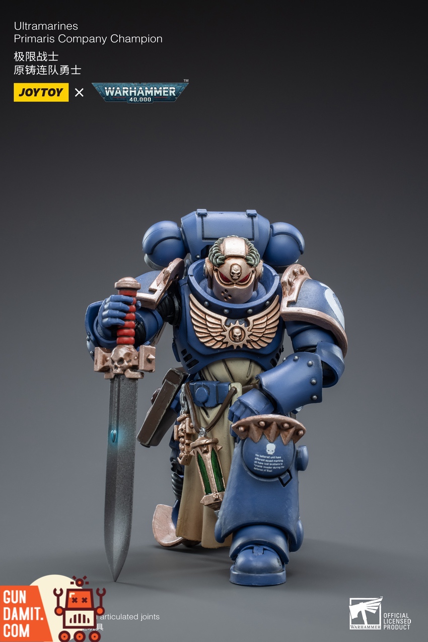 JoyToy 1/18 Ultramarines Primaris Company Champion with power sword in blue armor JoyToy 1/18 Ultramarines Primaris Company Champion with power sword in blue armor