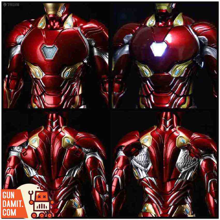 Threezero DLX Iron Man MK50 full accessories layout with weapons and hands Threezero DLX Iron Man MK50 full accessories layout with weapons and hands