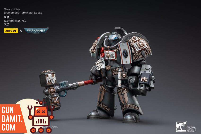 Grey Knights Terminator Team Member rear view showing backpack and armor inscriptions Grey Knights Terminator Team Member rear view showing backpack and armor inscriptions