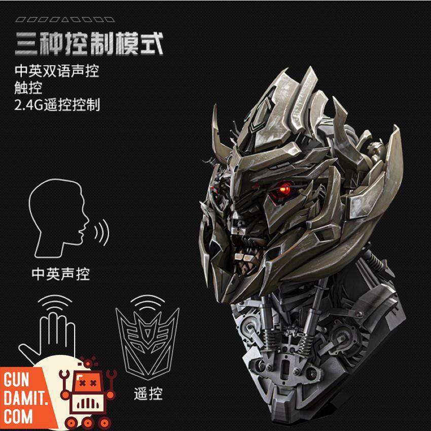 Killerbody Megatron helmet side profile with mechanical jaw details Killerbody Megatron helmet side profile with mechanical jaw details