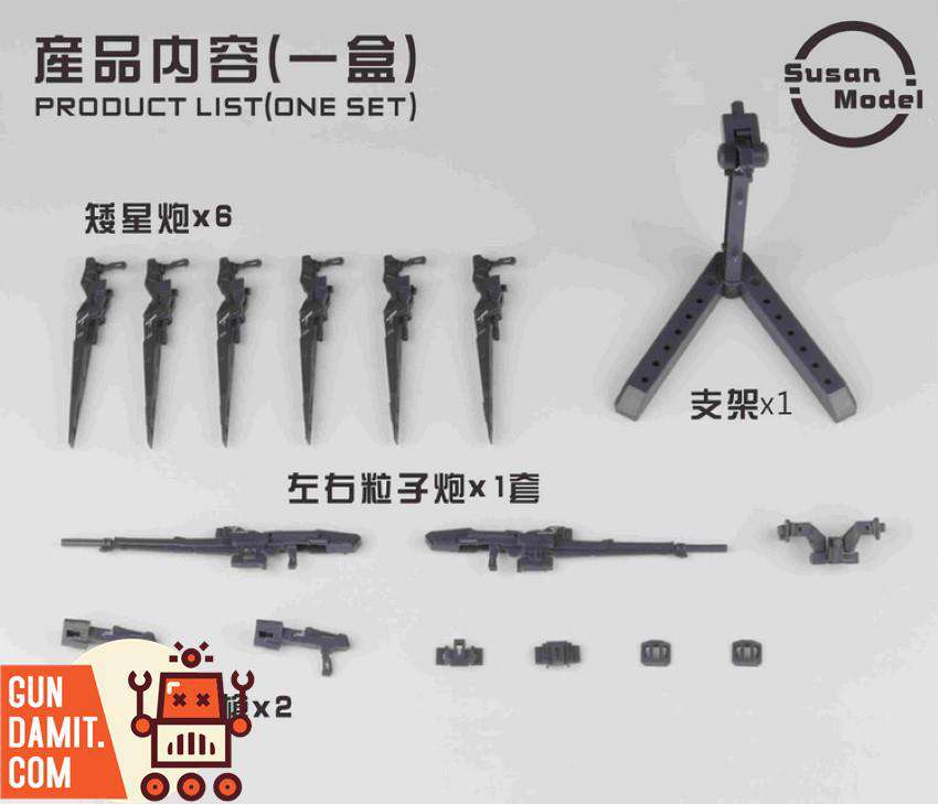 Susan Model SU017 Drei Zwergs upgrade kit parts list with dwarf star cannons particle guns and stand Susan Model SU017 Drei Zwergs upgrade kit parts list with dwarf star cannons particle guns and stand