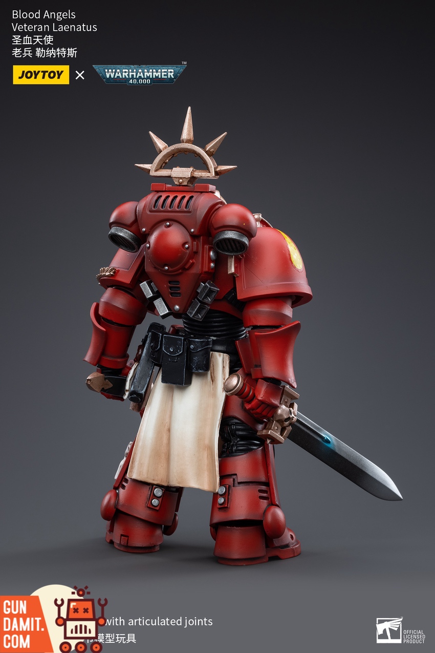 Blood Angels Veteran Laenatus side profile with heavy weapon Blood Angels Veteran Laenatus side profile with heavy weapon