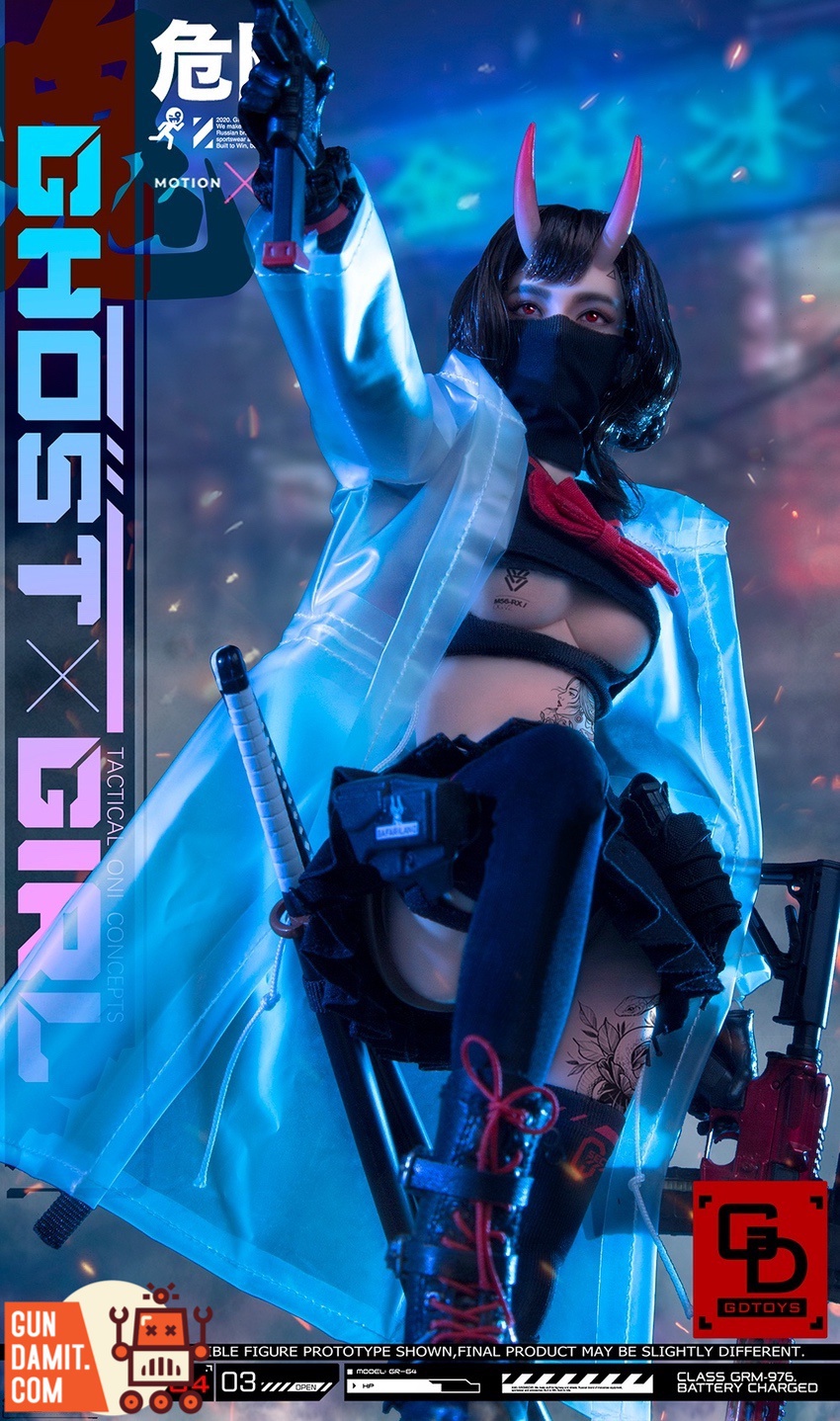 GDTOYS 1/6 GD97004 Ghost Girl standing pose with mask and translucent cloak GDTOYS 1/6 GD97004 Ghost Girl standing pose with mask and translucent cloak