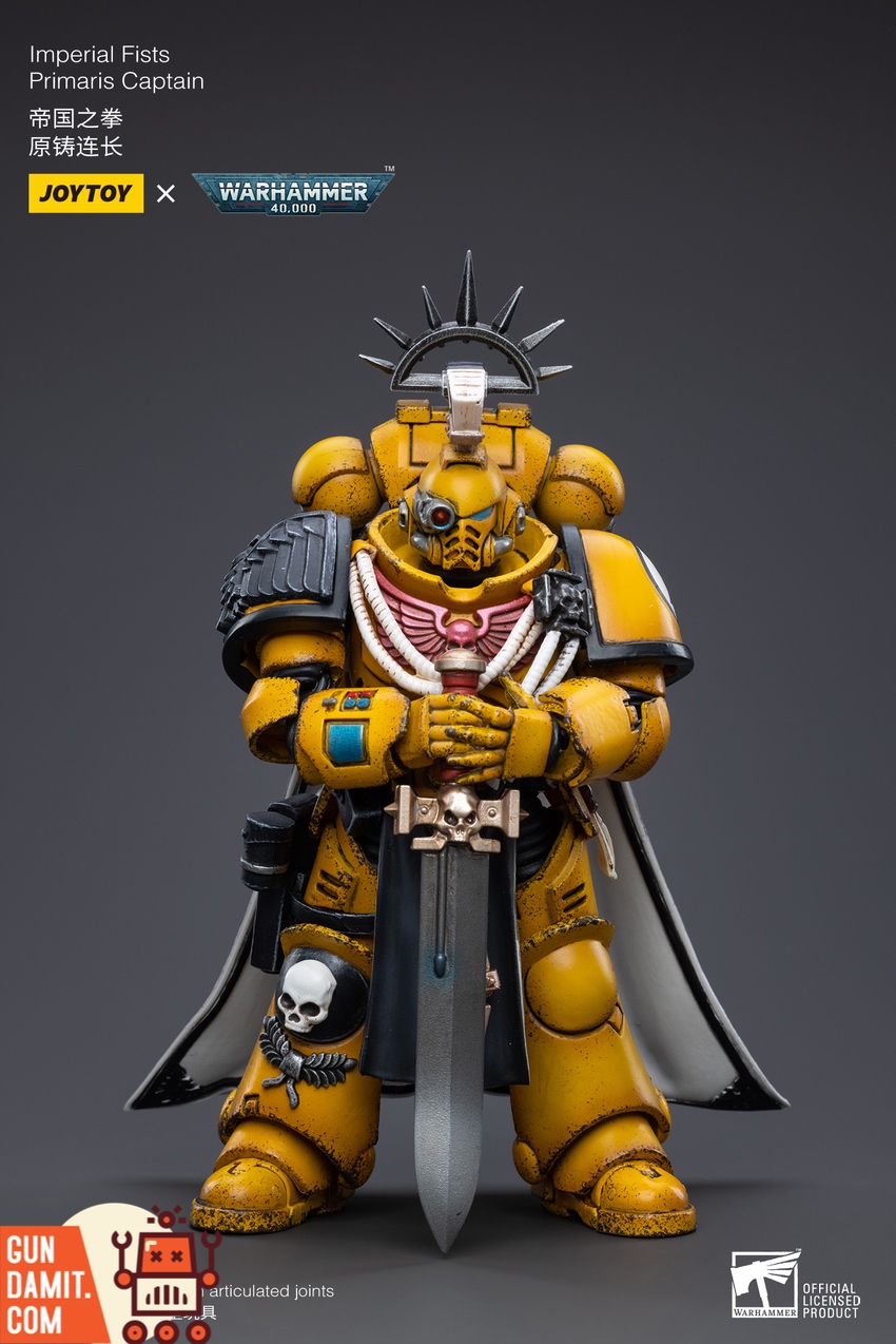 JoyToy Imperial Fists Captain accessories and weapon display JoyToy Imperial Fists Captain accessories and weapon display