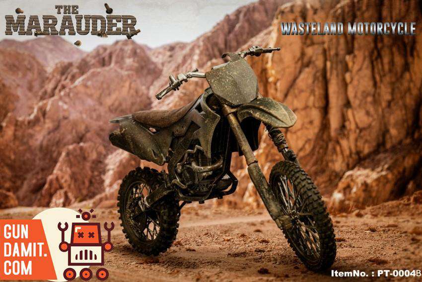 Wasteland Motorcycle front view with handlebars and headlight Wasteland Motorcycle front view with handlebars and headlight