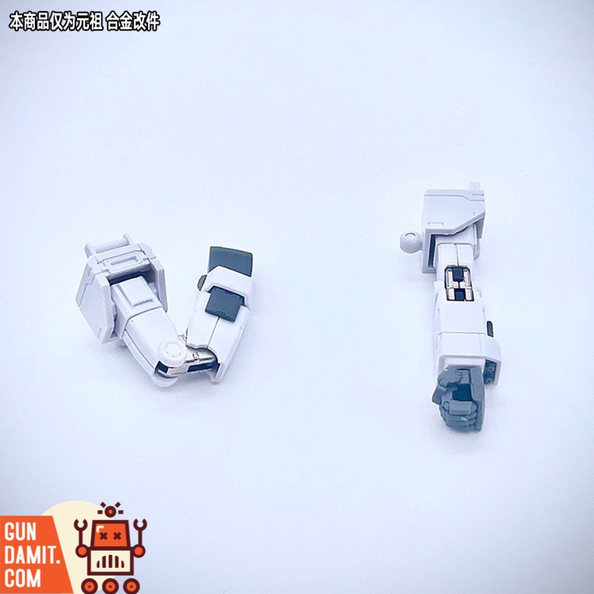 1/144 Gundam alloy upgrade kit parts demonstrating improved articulation 1/144 Gundam alloy upgrade kit parts demonstrating improved articulation
