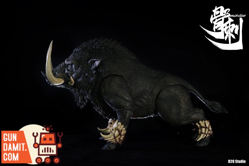 D20 Studio 1/12 Giant Wild Boar Bonestabber Black Version side profile charging pose D20 Studio 1/12 Giant Wild Boar Bonestabber Black Version side profile charging pose