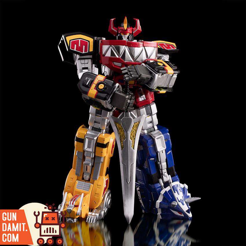 Furai Model Megazord dynamic pose with sword weapon raised Furai Model Megazord dynamic pose with sword weapon raised